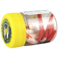 Червь TERUKI Flash 8 см (7 шт.) зап. сыр цв. White/Red превью 2