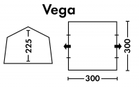 Шатер FHM Vega кемпинговый цвет Синий / Серый превью 5