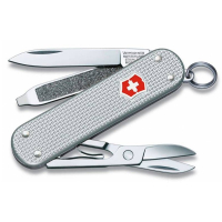 Нож VICTORINOX Classic Alox 58мм 5 функций цв. серебристый (в подарочной уп.)