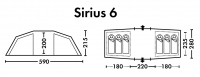 Палатка FHM Sirius 6 кемпинговая цвет Синий / Серый превью 13