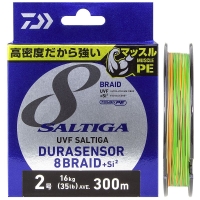 Плетенка DAIWA UVF Saltiga Dura Sensor 8Braid + Si2 многоцветная 300 м #2