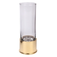 Набор стаканов TMB  прозрачное стекло, позолоченное основание, махагон (9 шт.)