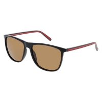 Очки солнцезащитные INVU Мужские IB22566B с чехлом 20201 цв. черный с красным цв. ст. светло-коричневый