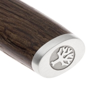 Нож с фиксированным клинком BOKER Meisterklinge Damast Santoku сталь VG-10,дамаск рукоять Дуб цв. Черный превью 2