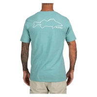 Футболка SIMMS Walleye Outline T-Shirt цвет Oil Blue Heather превью 2