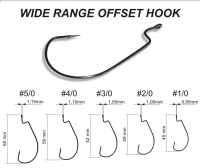 Крючок офсетный CRAZY FISH Wide Range Offset Hook № 3/0 (200 шт.)