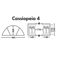 Палатка FHM Cassiopeia 4 кемпинговая цвет Синий / Серый превью 11