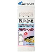 Оснастка готовая HAYABUSA Sabiki Boroda H5 3,6 м 0,165 мм цв. orange кр. № 5 цв. white nickel