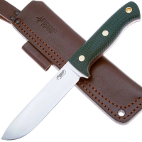 Нож ЮЖНЫЙ КРЕСТ Кедр L конвекс Сталь VG10 рукоять Микарта изумруд/насечка превью 4