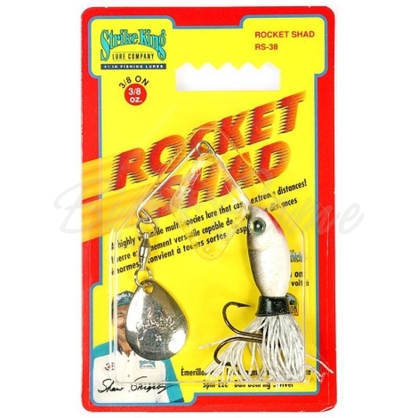 Спиннербейт STRIKE KING Rocket Shad 10,5 г (3/8 oz) цв. white shad фото 1