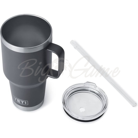 Термокружка YETI Rambler Straw Mug 994 цвет Charcoal фото 3