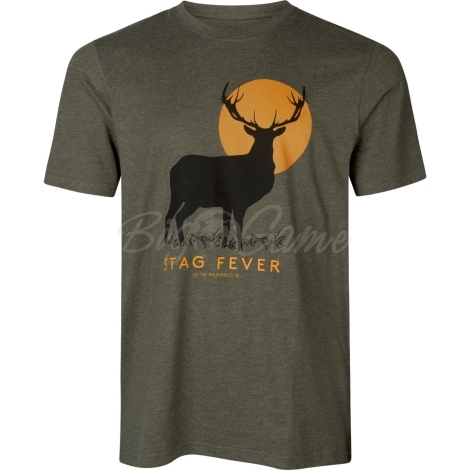 Футболка SEELAND Stag Fever T-Shirt цвет Pine green melange фото 1