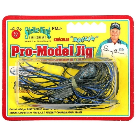 Бактейл STRIKE KING Pro-Model Jig 14 г (1/2 oz) цв. black blue фото 1