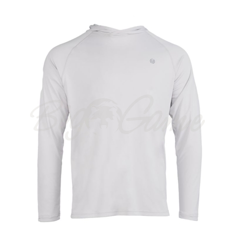 Лонгслив FHM Mark Hoodie цвет светло-серый фото 1