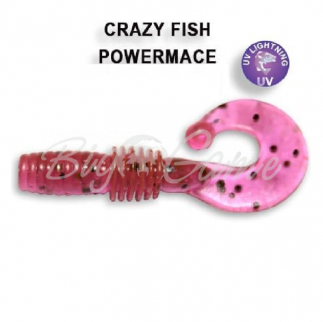 Твистер CRAZY FISH Power Mace 1,6" (8 шт.) зап. чеснок, код цв. 13 фото 1