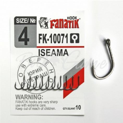 Крючок одинарный FANATIK FK-10071 Iseama № 4 (10 шт.) фото 1