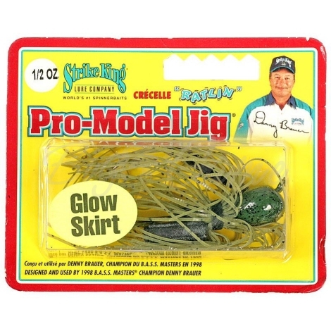 Бактейл STRIKE KING Pro-Glo Pro-Model Jig 14 г (1/2 oz) цв. watermelon фото 1