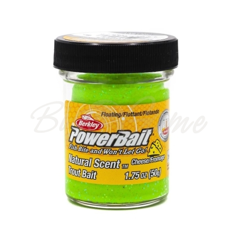 Паста форелевая BERKLEY PowerBait Natural Scent Glitter Сыр фото 1