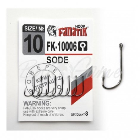 Крючок одинарный FANATIK FK-10006 Sode № 10 (8 шт.) фото 1