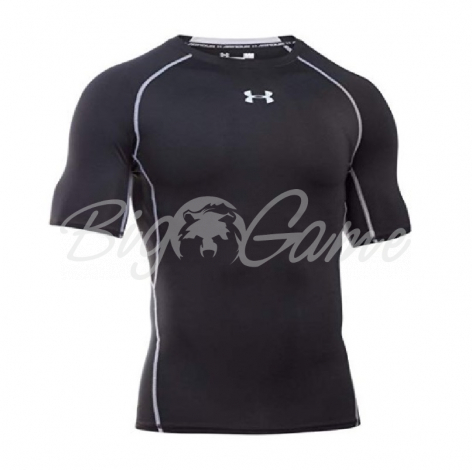 Термофутболка UNDER ARMOUR HeatGear Armour SS цвет Black / Steel фото 1