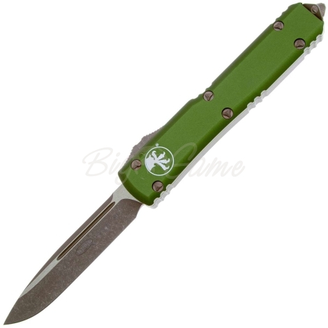Нож автоматический MICROTECH Ultratech S/E сталь M390 рукоять Алюминий 6061-T6 цв. Зеленый фото 1