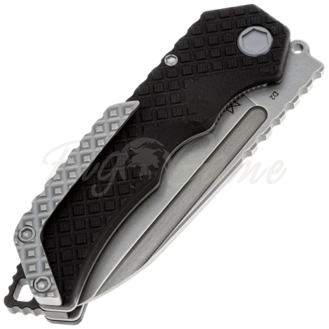 Нож складной полуавтоматический BOKER Hermod Folder сталь D2 рукоять Стеклотекстолит G10 цв. Черный фото 3