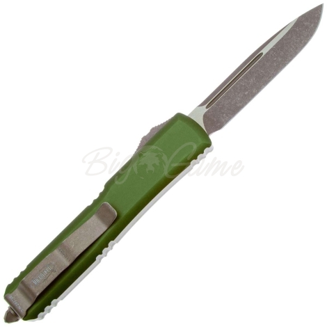 Нож автоматический MICROTECH Ultratech S/E сталь M390 рукоять Алюминий 6061-T6 цв. Зеленый фото 5