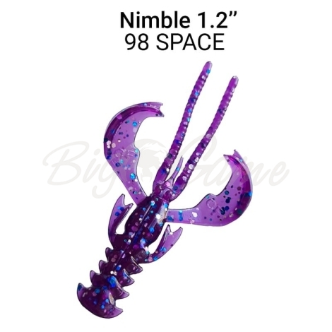 Рак CRAZY FISH Nimble 2,5" (7 шт.) зап. кальмар код цв. 98 Space фото 1