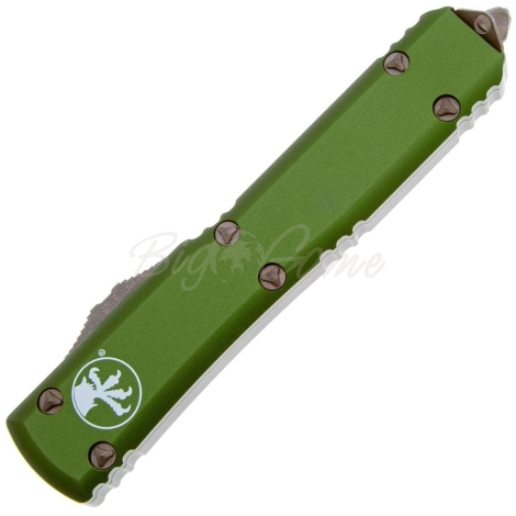 Нож автоматический MICROTECH Ultratech S/E сталь M390 рукоять Алюминий 6061-T6 цв. Зеленый фото 4