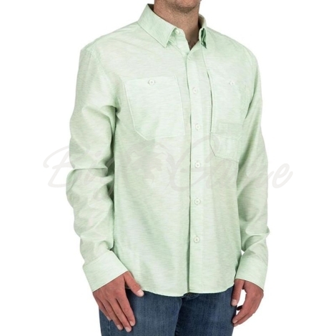 Рубашка SIMMS Double Haul LS Shirt цвет Lt.Green Texture Wave Print фото 4