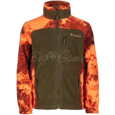 Толстовка PINEWOOD Kid Oviken Fleece Jacket цвет Strata Blaze / Hunting Green фото 1