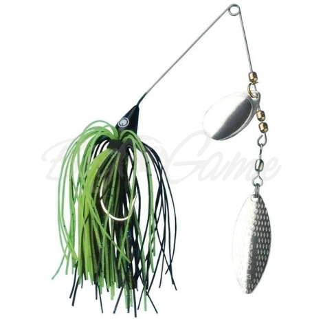 Блесна вращающаяся РЫБОЛОВ-ОЛТА Spinnerbait Tandem Silver / Alpha 504T 17 г цв. черный / белый фото 1