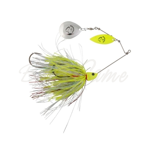 Спиннербейт SAVAGE GEAR Da'Bush Spinnerbait 32 г #3 цв. Yellow Silver Holo Flame фото 1