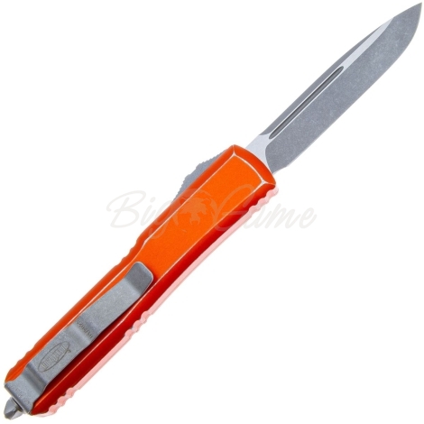 Нож автоматический MICROTECH Ultratech S/E сталь CTS-204P рукоять Алюминий 6061-T6 цв. Оранжевый фото 4