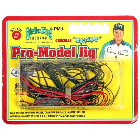 Бактейл STRIKE KING Pro-Model Jig 10,5 г (3/8 oz) цв. black red фото 1