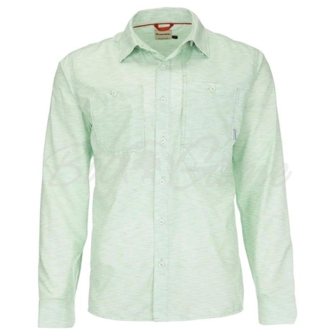 Рубашка SIMMS Double Haul LS Shirt цвет Lt.Green Texture Wave Print фото 1