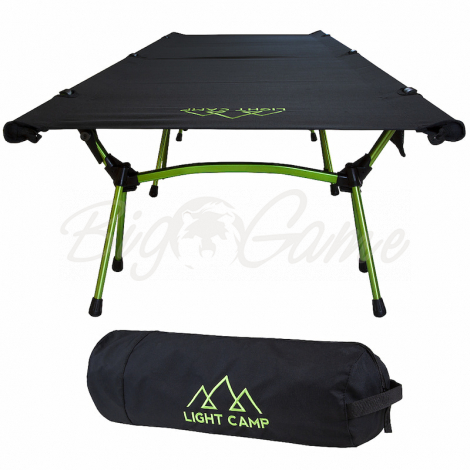 Раскладушка LIGHT CAMP Folding Cot цв. черный / зеленый фото 6