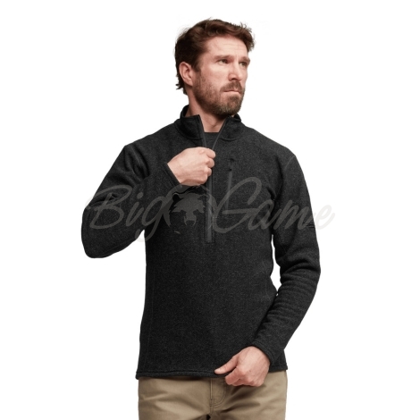Толстовка SITKA Snowcrest Half-Zip Fleece Pullover цвет Black Heather фото 6