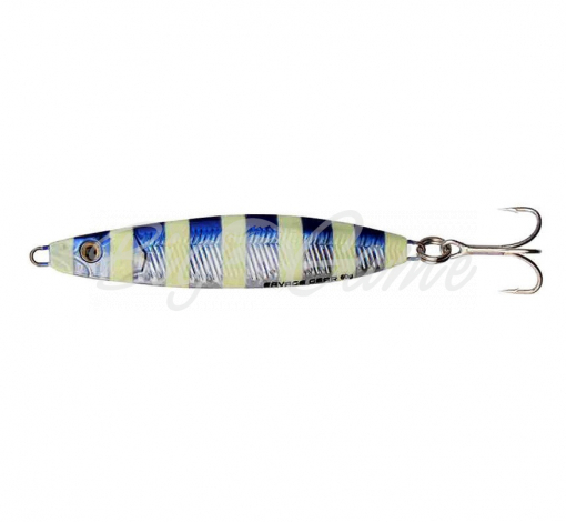 Пилькер SAVAGE GEAR Psycho Sprat 28 г цв. 04-Blue Glow Zebra фото 1