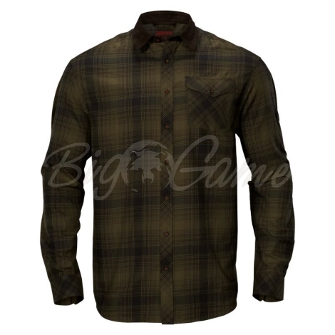 Рубашка HARKILA Driven Hunt flannel shirt цвет Olive green check фото 1