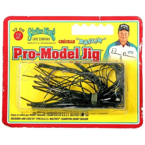 Бактейл STRIKE KING Pro-Model Jig 14 г (1/2 oz) цв. black фото 1