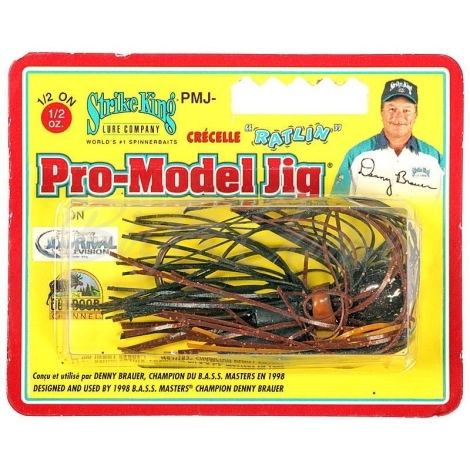 Бактейл STRIKE KING Pro-Model Jig 14 г (1/2 oz) цв. black brown amber фото 1