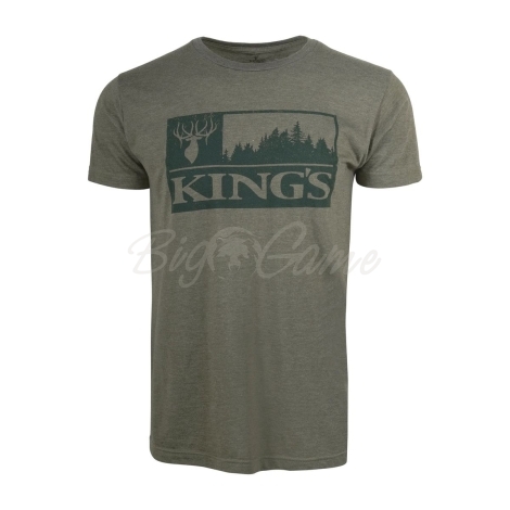 Футболка KING'S Three Box Tee цвет Heather Military Green фото 1