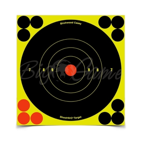 Мишень бумажная BIRCHWOOD CASEY Shoot-N-C Bull's-eye Target 150 мм (12 шт.) фото 1