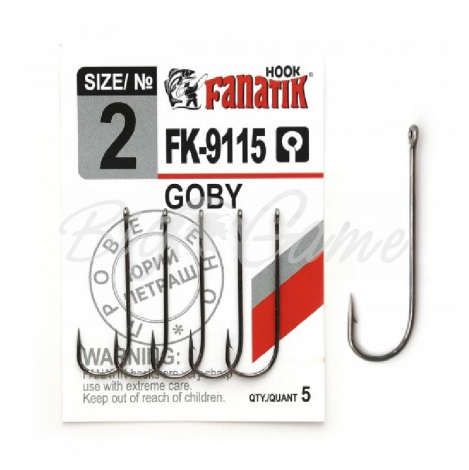 Крючок одинарный FANATIK FK-9115 Goby № 2 (5 шт.) фото 1