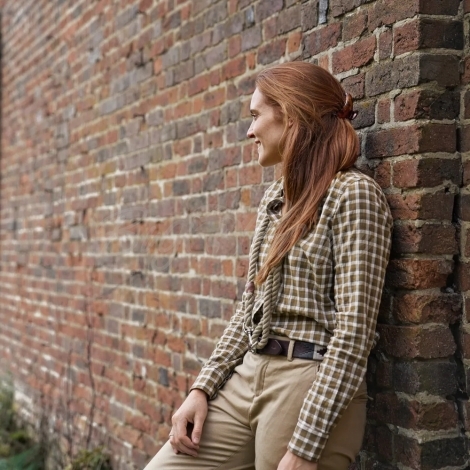 Рубашка HARKILA Fjell L/S Shirt Women цвет Dark olive check фото 2