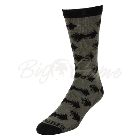 Носки SIMMS Daily Sock цвет Woolly Bugger Moss фото 1