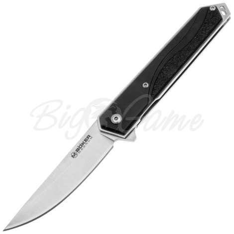 Нож складной полуавтоматический BOKER Japanese Iris сталь 440А рукоять Алюминий цв. Черный фото 1