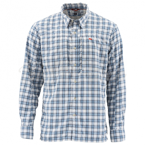 Рубашка SIMMS Bugstopper LS Shirt цвет Plaid Faded Denim Plaid фото 1