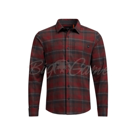Рубашка SITKA Ashland Lt Wt Flannel Shirt цвет Cherry Red Fall Plaid фото 1